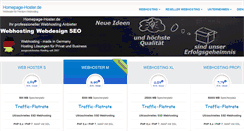 Desktop Screenshot of homepage-hoster.de